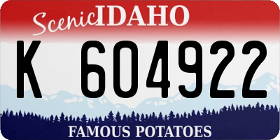 ID license plate K604922