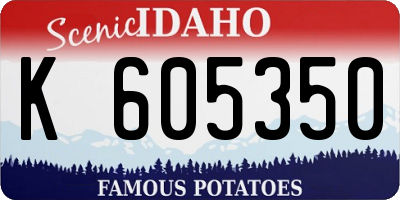 ID license plate K605350