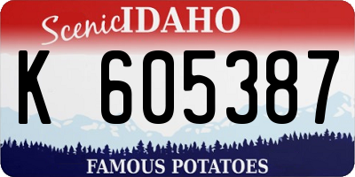 ID license plate K605387