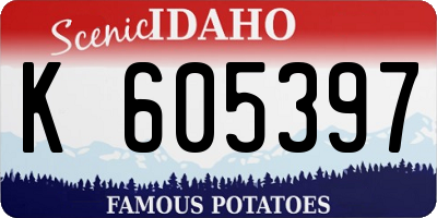 ID license plate K605397