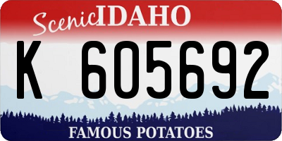 ID license plate K605692