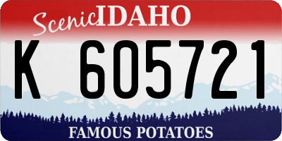 ID license plate K605721