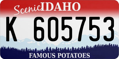 ID license plate K605753
