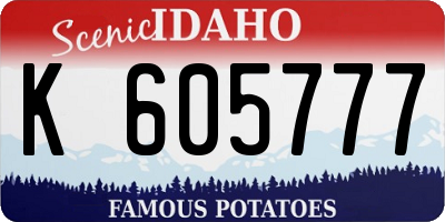 ID license plate K605777