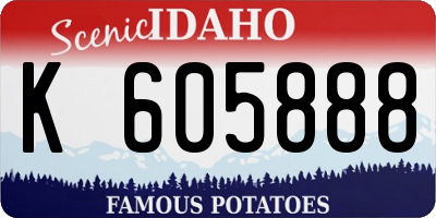 ID license plate K605888