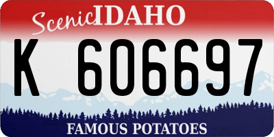 ID license plate K606697