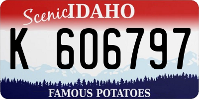 ID license plate K606797