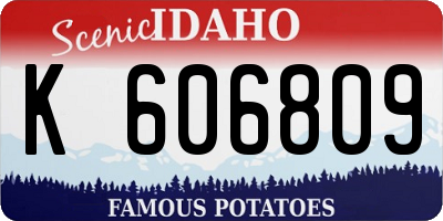 ID license plate K606809