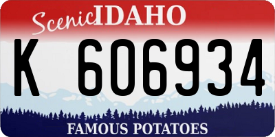 ID license plate K606934