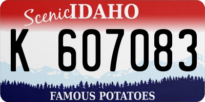 ID license plate K607083