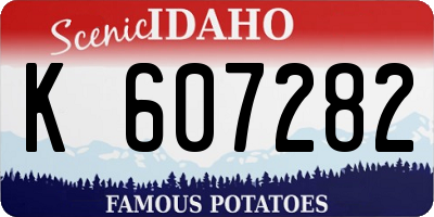 ID license plate K607282