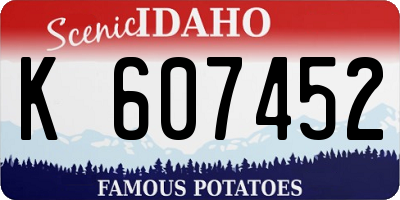 ID license plate K607452