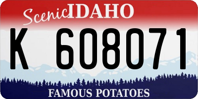 ID license plate K608071
