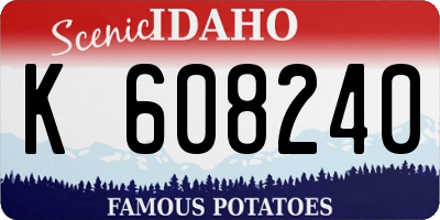 ID license plate K608240