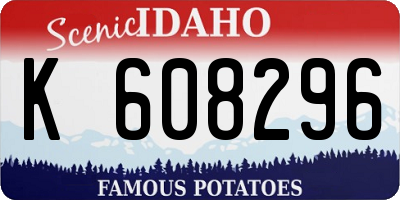 ID license plate K608296