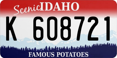 ID license plate K608721