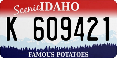 ID license plate K609421