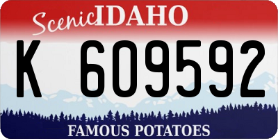 ID license plate K609592