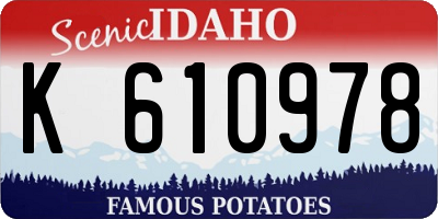 ID license plate K610978