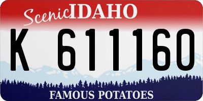 ID license plate K611160