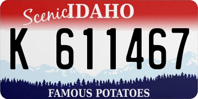 ID license plate K611467