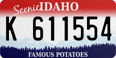ID license plate K611554