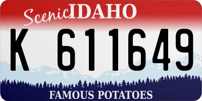 ID license plate K611649