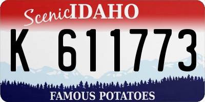 ID license plate K611773