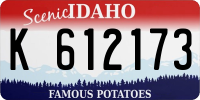 ID license plate K612173