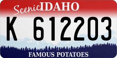 ID license plate K612203