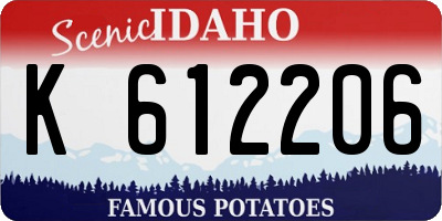 ID license plate K612206