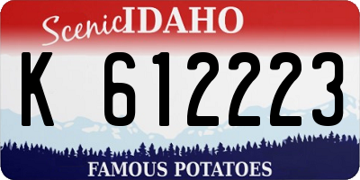ID license plate K612223