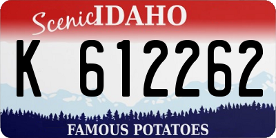 ID license plate K612262