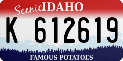ID license plate K612619