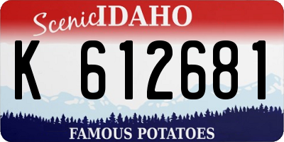 ID license plate K612681