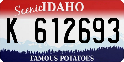 ID license plate K612693