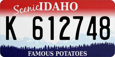 ID license plate K612748