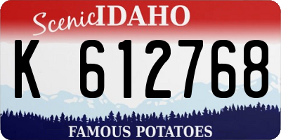 ID license plate K612768