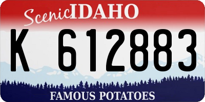 ID license plate K612883
