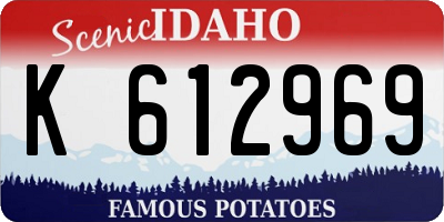 ID license plate K612969