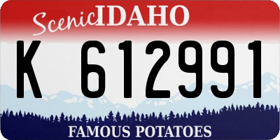 ID license plate K612991