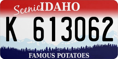 ID license plate K613062