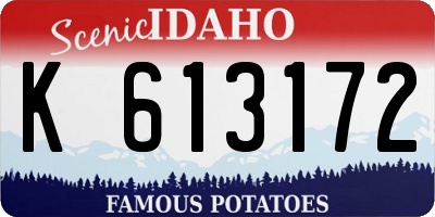 ID license plate K613172