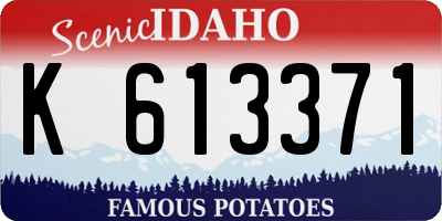 ID license plate K613371