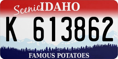 ID license plate K613862