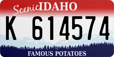 ID license plate K614574