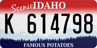 ID license plate K614798