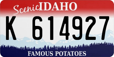 ID license plate K614927