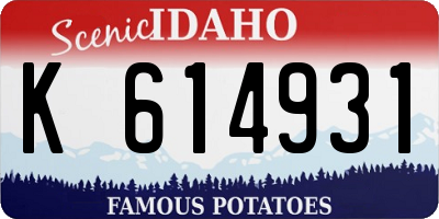 ID license plate K614931