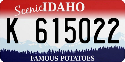 ID license plate K615022